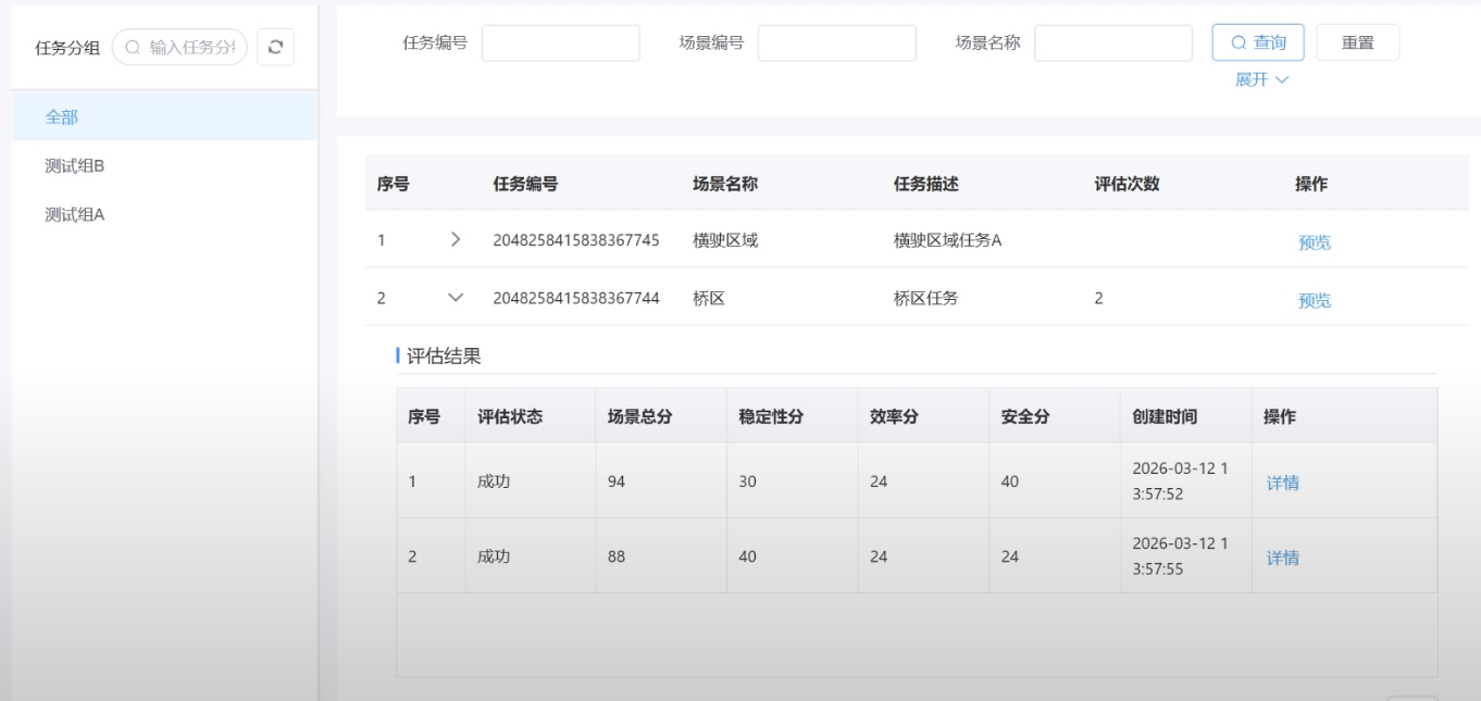 测试任务管理与结果查看